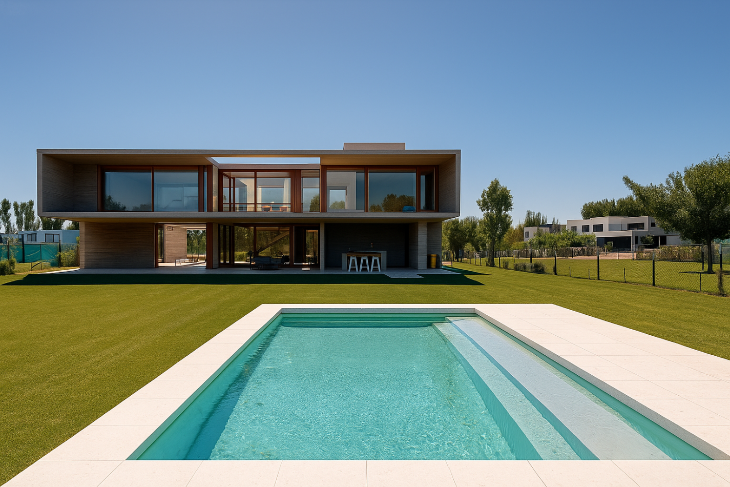 EXCLUSIVA PROPIEDAD DE ESTILO MODERNO, SITUADA EN AREA 60 EN EL EXCLUSIVO CLUB DE CAMPO LA VICTORIA POLO COUNTRY CLUB