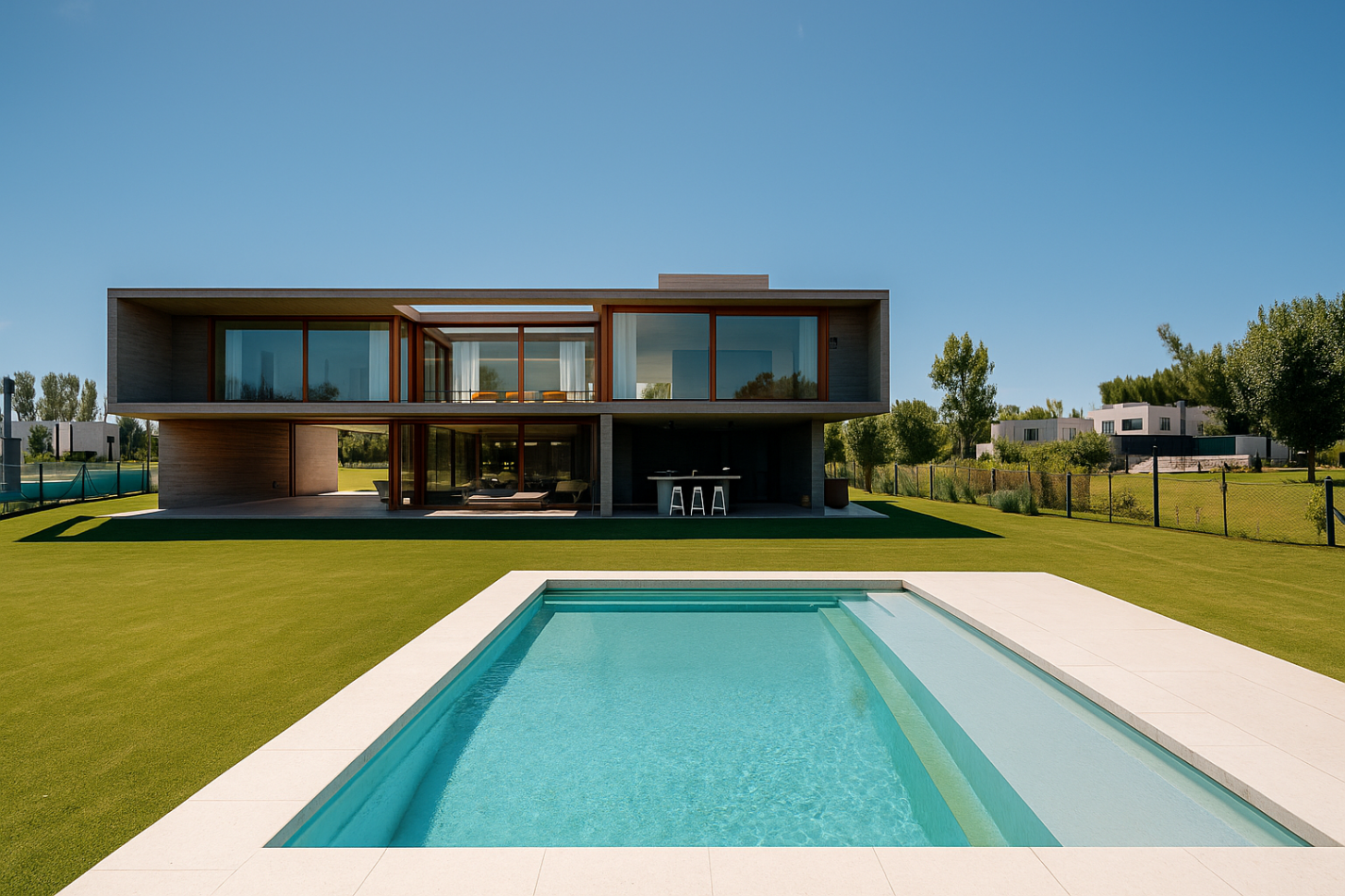 EXCLUSIVA PROPIEDAD DE ESTILO MODERNO, SITUADA EN AREA 60 EN EL EXCLUSIVO CLUB DE CAMPO LA VICTORIA POLO COUNTRY CLUB