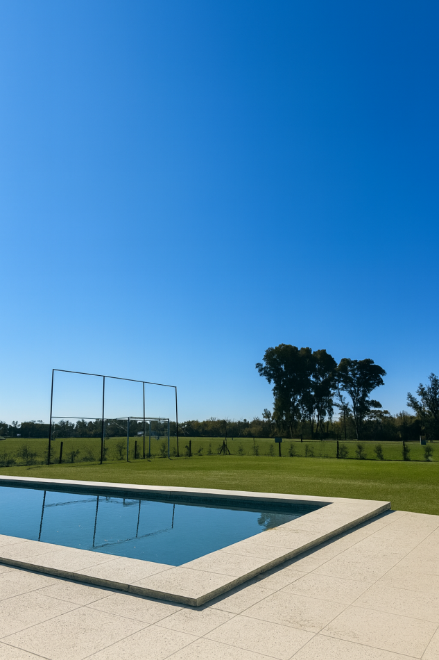 PROPIEDAD DE 4 AMBIENTES AMOBLADA, CON PISCINA, QUINCHO Y CANCHA DE FUTBOL PRIVADA, EN EL CLUB DE CAMPO LA RESERVA ESCONDIDA - AREA 60 