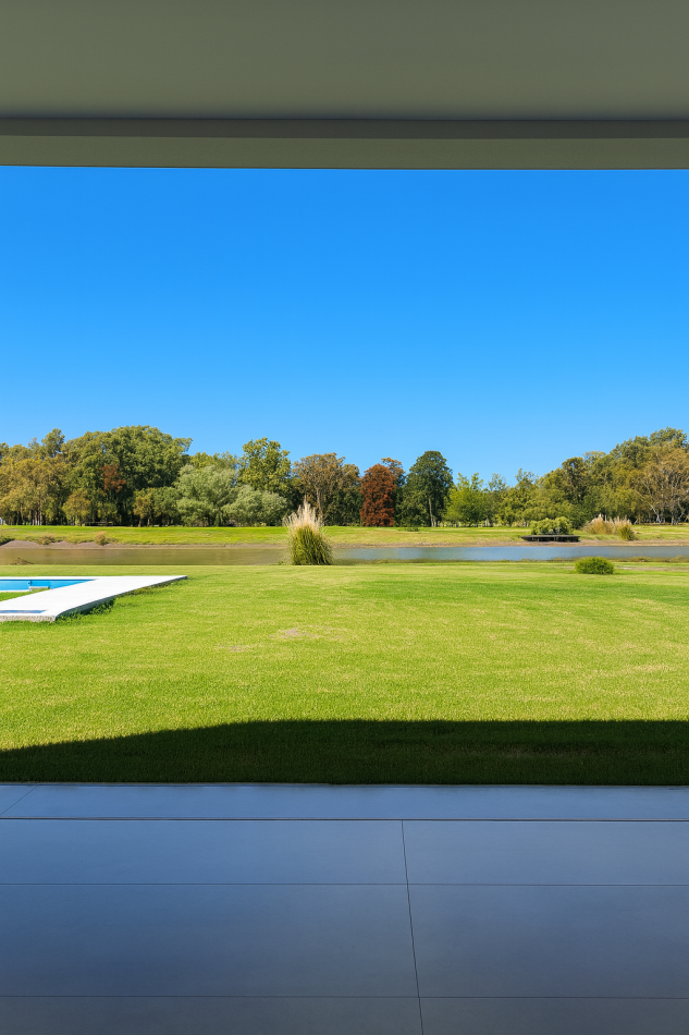 EXCLUSIVA CASA MODERNA CON VISTA A LA LAGUNA Y PISCINA. en el Club de Campo LA VICTORIA POLO COUNTRY CLUB - AREA 60 