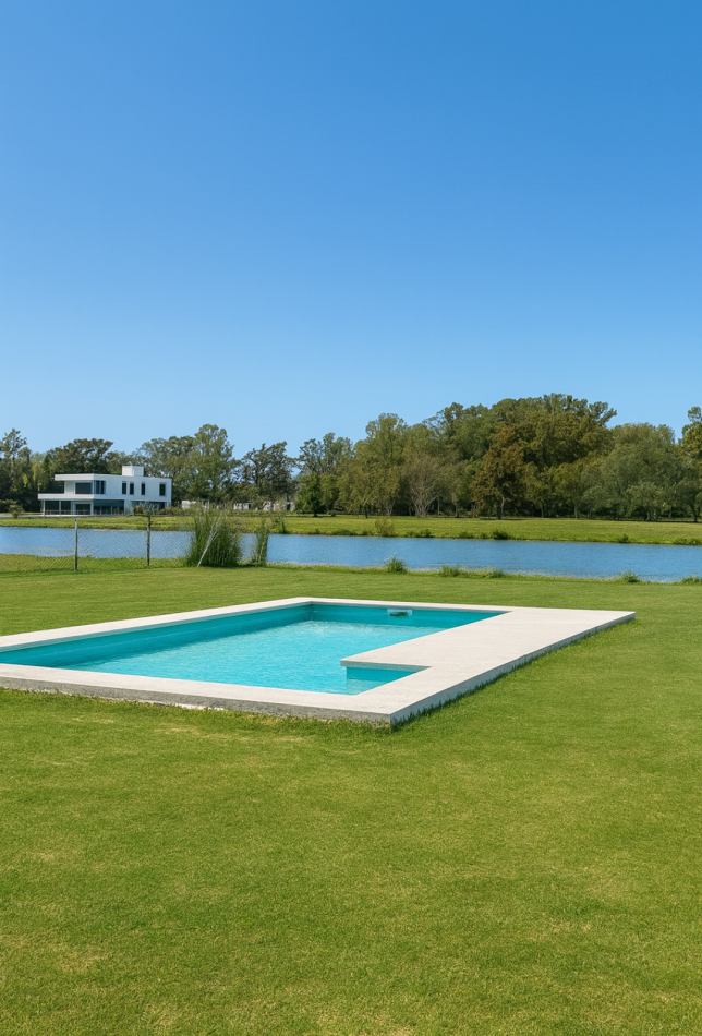 EXCLUSIVA CASA MODERNA CON VISTA A LA LAGUNA Y PISCINA. en el Club de Campo LA VICTORIA POLO COUNTRY CLUB - AREA 60 